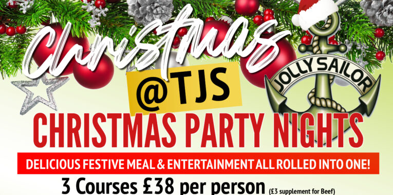 Christmas party night festive meal and live music event in Southsea, Portsmouth