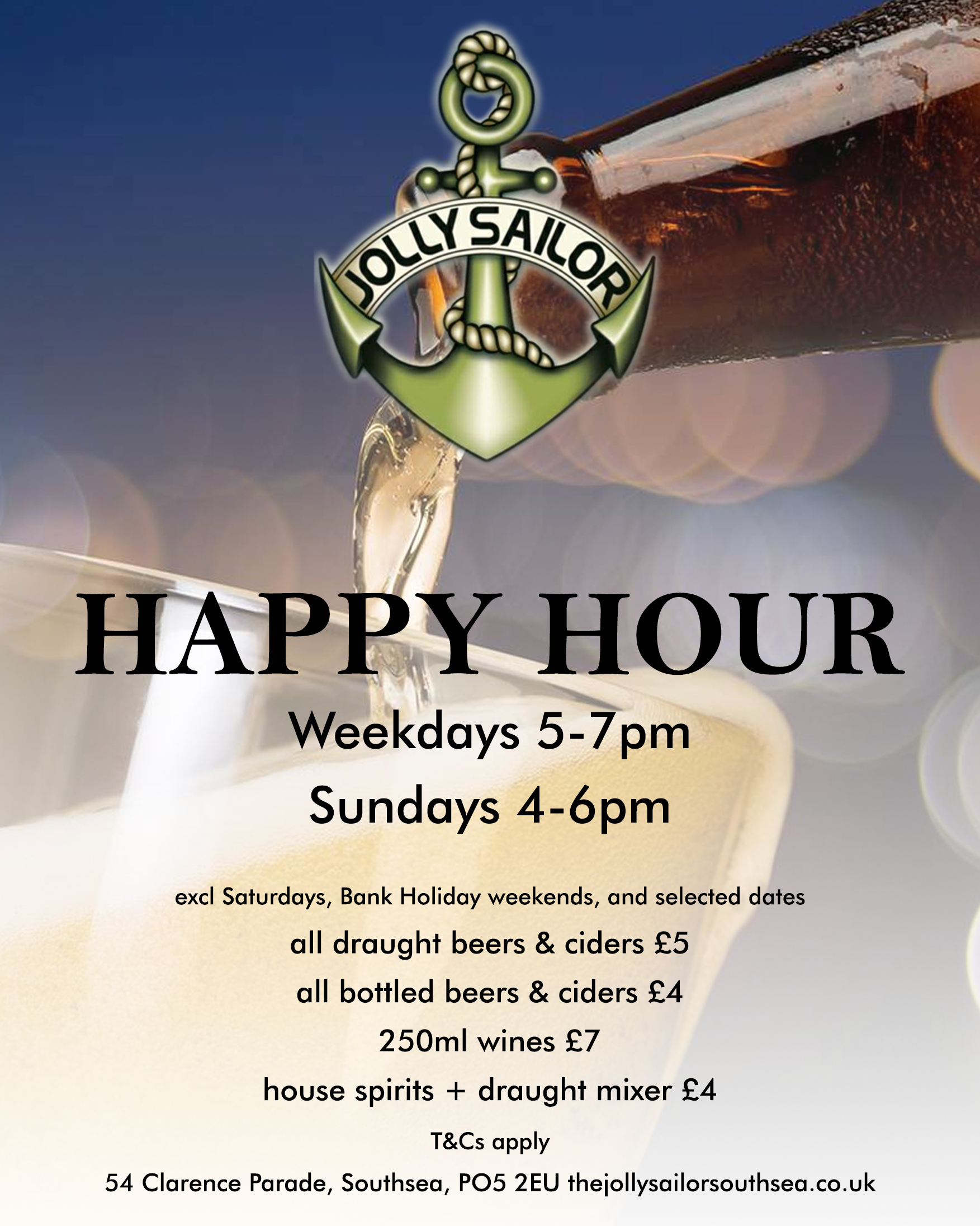 drinks promotions in southsea, happy hours drinks, promotions in portsmouth
