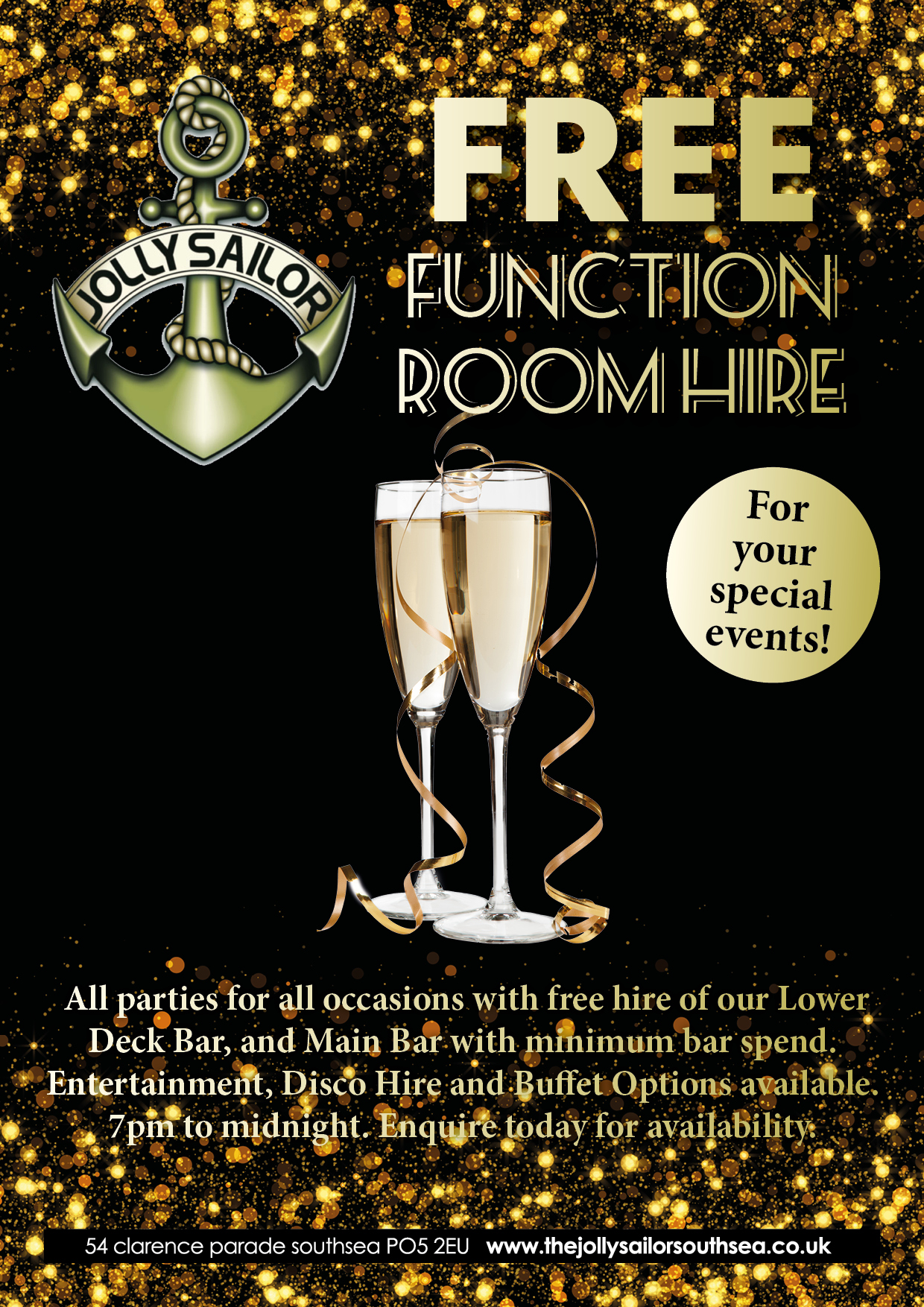 function room, venue, hire, weddings, parties, portsmouth