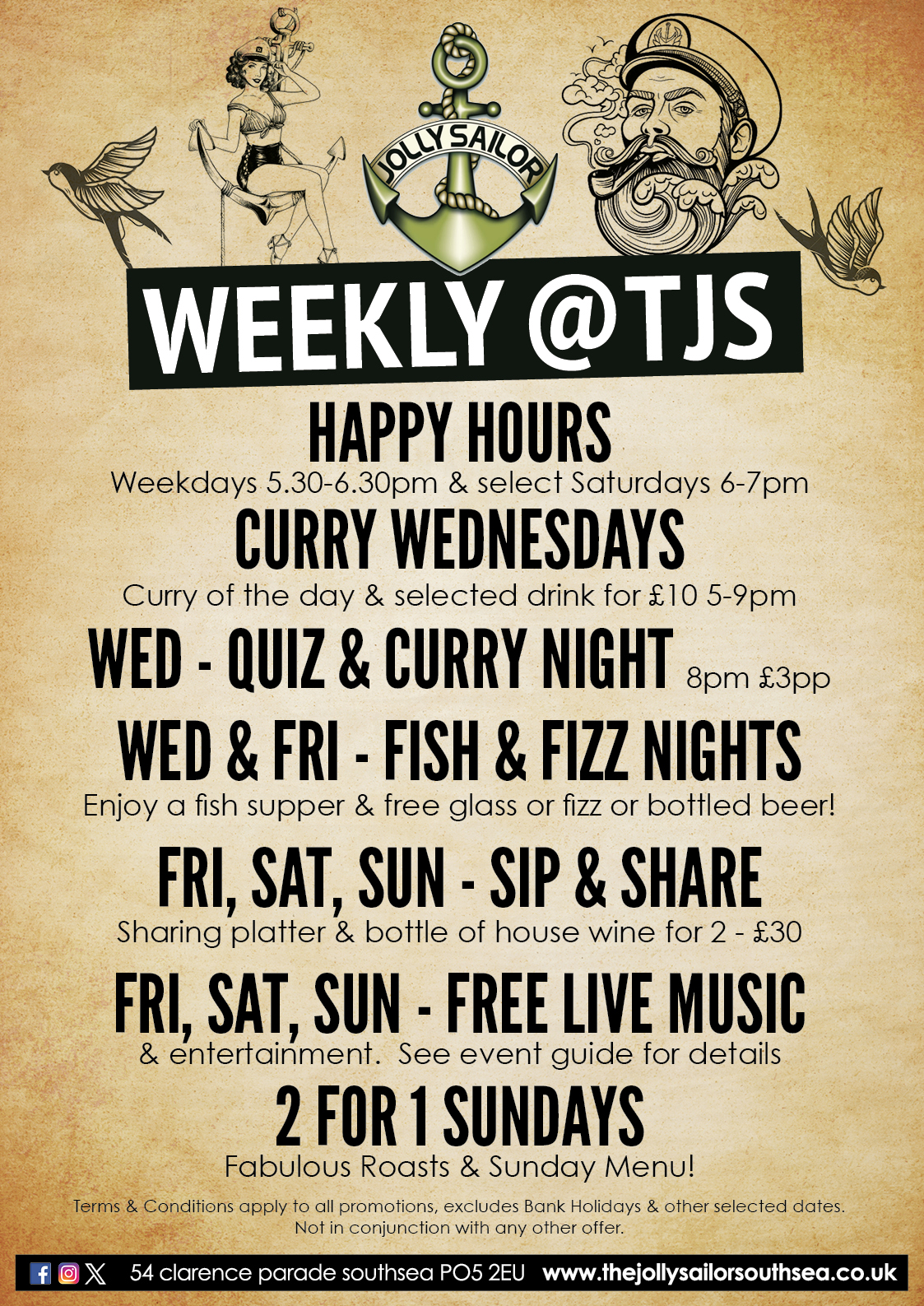 drinks, events, promotions, portsmouth, pub, food, music, weekends, live music, bands