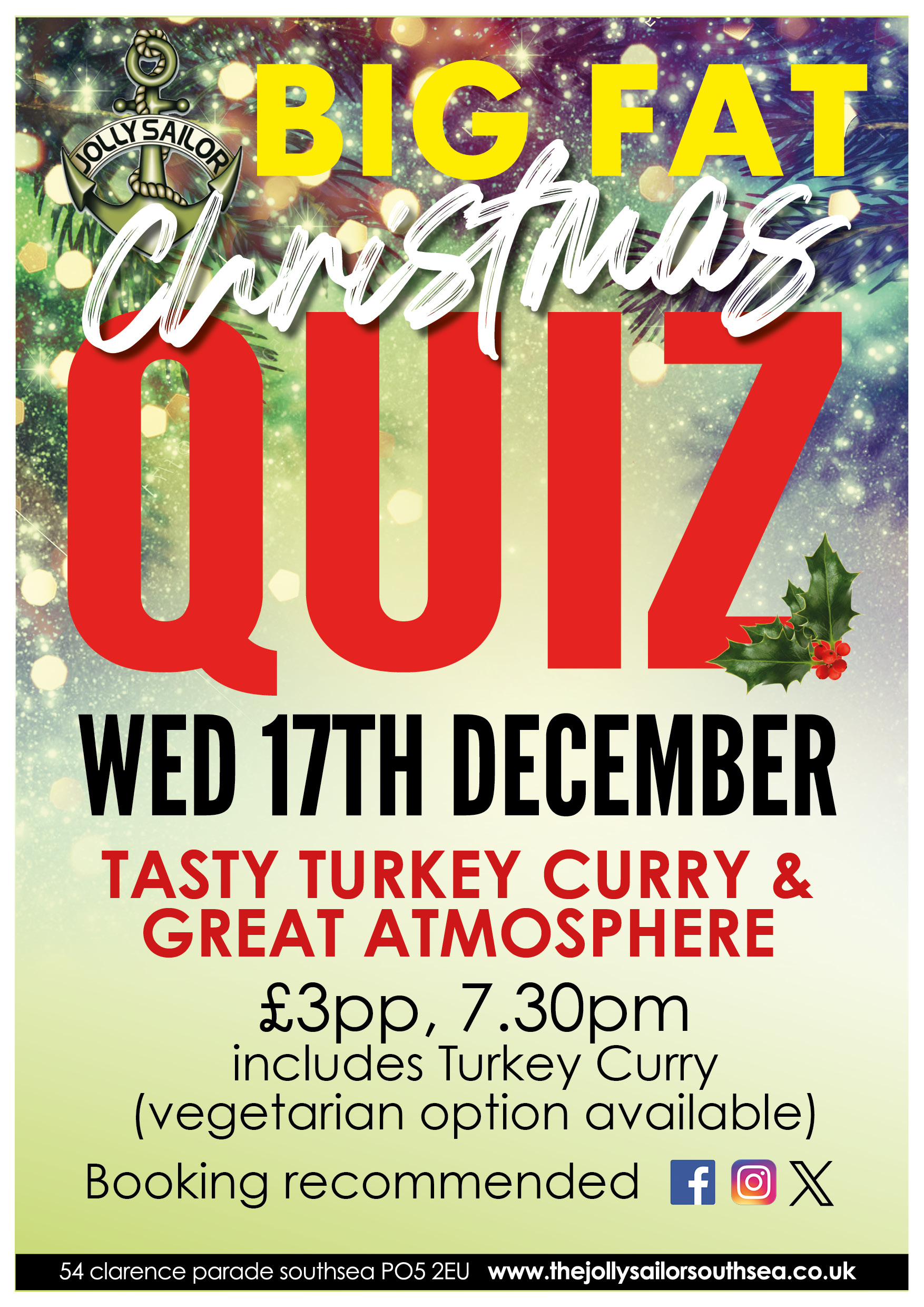 pub quiz, christmas, december, curry