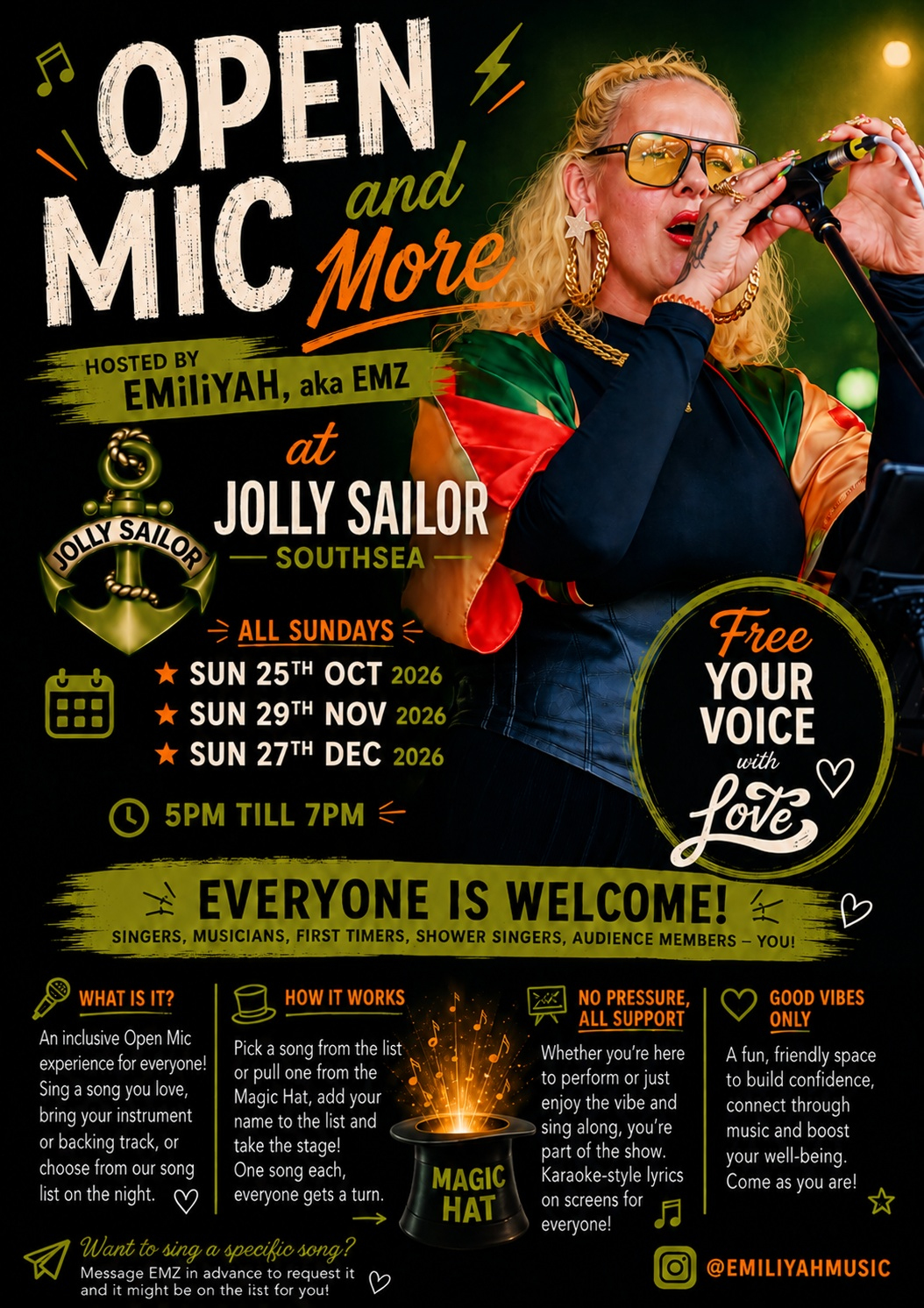 open mic, events, live music, southsea